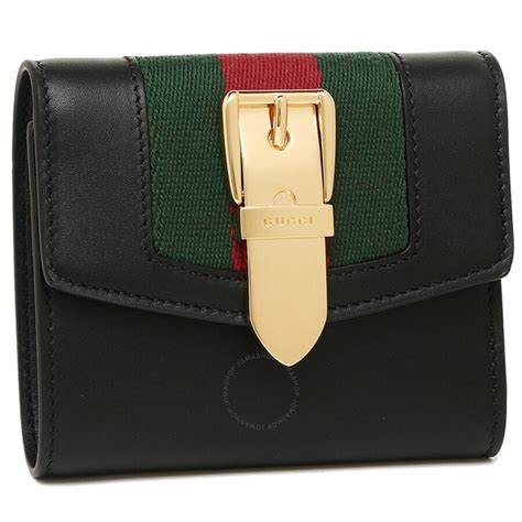 gucci sylvie leather wallet|gucci leather wallet women.